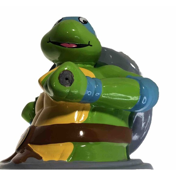 TMNT LEONARDO 7" Ceramic Coin Piggy Bank With Plug. As iS, wear to sword - Picture 5 of 6